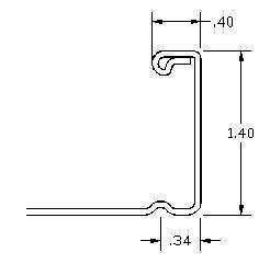 Engel TDF rollforming profile for 16 gauge 16 station rollformer