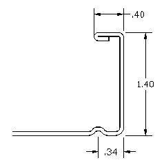 Engel TDF Rollforming profile for the 18 gauge 12 station rollformer 